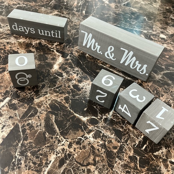 Countdown to Mr. & Mrs. Block Sign - Picture 2 of 5